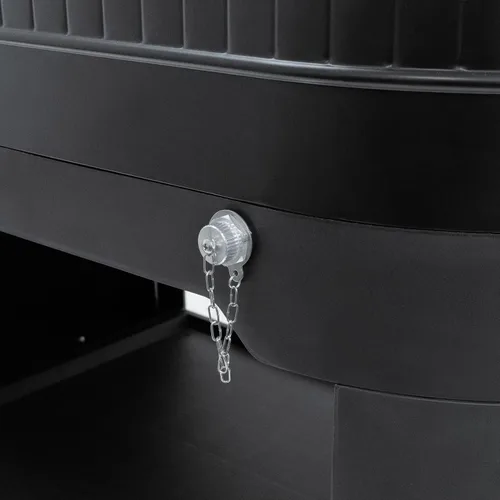 Vista 11 de Permasteel Enfriador de patio rodante: gran hielera para exteriores con ruedas, enfriador de bebidas para patio trasero, barbacoa, portón trasero