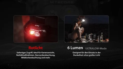 Vista 4 de Nitecore HA11 Faro AA ultraligero de doble haz - 240 lúmenes