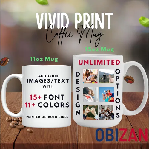 Vista 7 de Taza de café personalizada con foto, texto o logotipo, taza de cerámica personalizada de 11 onzas, regalo personalizable para hombres, mujeres