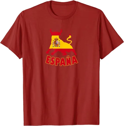 Vista 79 de Spain Espana with Bull and National Flag/Present T-Shirt Asphalt Grey