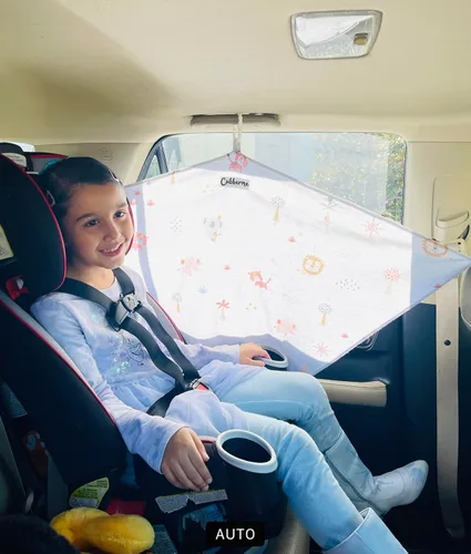 Vista 7 de Parasol multiusos para ventana de automóvil para bebés y niños pequeños, se puede utilizar como una funda de lactancia y funda de asiento