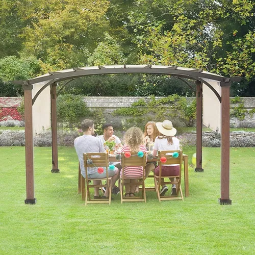 Vista 7 de Ontheway Toldo de repuesto para pérgola independiente A+R vendido en Lowe's,10x10ft #L-PG152PST-B (tamaño: 200" (L) x 103" (W)) Beige