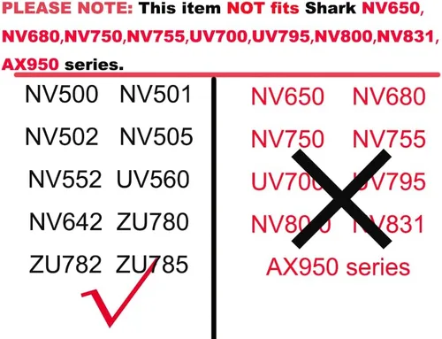 Vista 2 de Dttery Filtro de repuesto para Shark Rotator Professional Lift-Away Vacuum NV500, NV501, NV502, NV510, NV552, UV560 Part XFF500