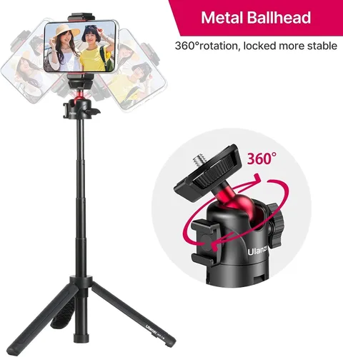 Vista 5 de Ulanzi Soporte de trípode para cámara MT-16 + luz impermeable ULANZI Cute LITE