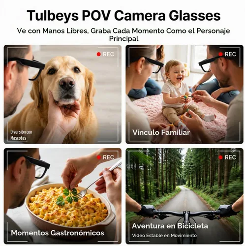 Vista 3 de AI Smart Glasses with Camera, 8MP HD Camera Glasses with Bluetooth