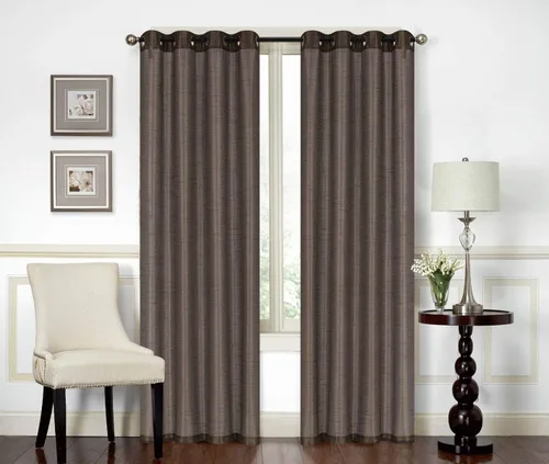 Vista 12 de All American Collection Nueva Cenefa de Cascada Doble de Seda Sintética Sólida Adjunta con Colas (55" x 32", Cenefa Beige)
