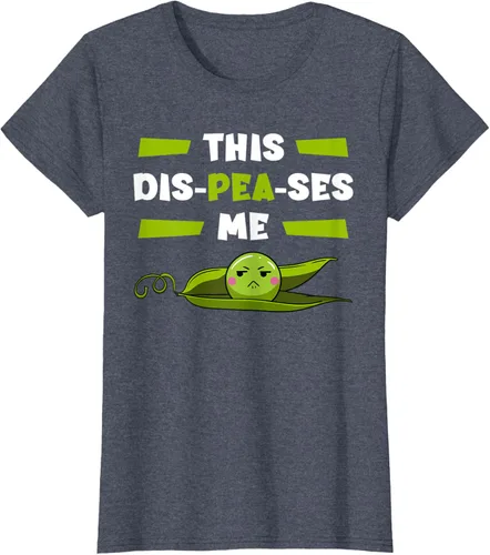 Vista 12 de Camiseta de semilla vegetariana de guisantes con flor de planta Dis-Peas-Ses Me, Negro