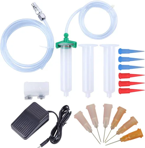 Vista 6 de FEITA 982 Dispensador de pegamento automático AC 110v Pasta de soldadura automática Líquido Adhesivo Controlador Dropper Machine