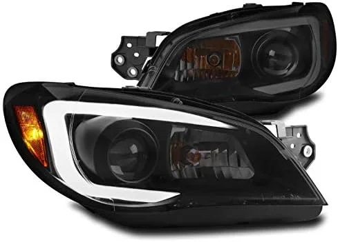 Vista 5 de Faros delanteros de proyector negro LED para Subaru Impreza 2006-2007