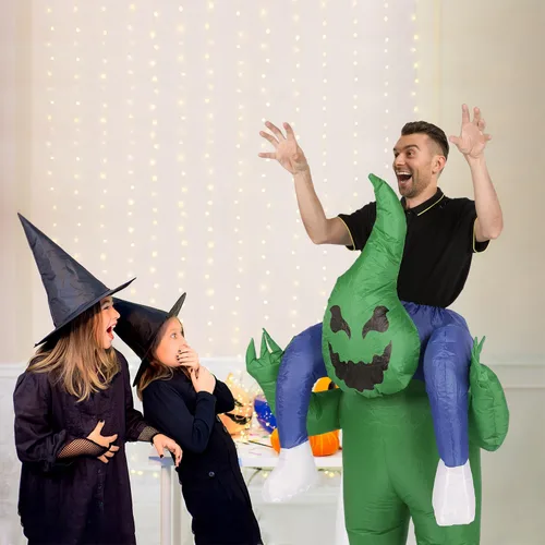 Vista 6 de MH ZONE Inflatable Ghost Costumes for Adult Funny Halloween Costumes Alien Costume Adult Size Cosplay Costume Suit