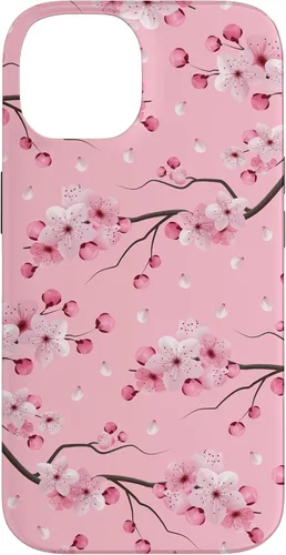 Vista 4 de Japanese Cherry Blossom Floral Flower Pattern Pastel Pink Case for iPhone 17