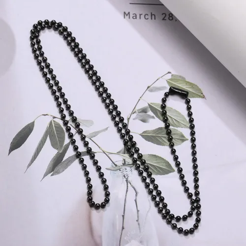 Vista 5 de VNOX Collar de cadena para perro, cadena militar de acero inoxidable para hombres y mujeres, collar de bolas de cuentas de 20 a 30 pulgadas