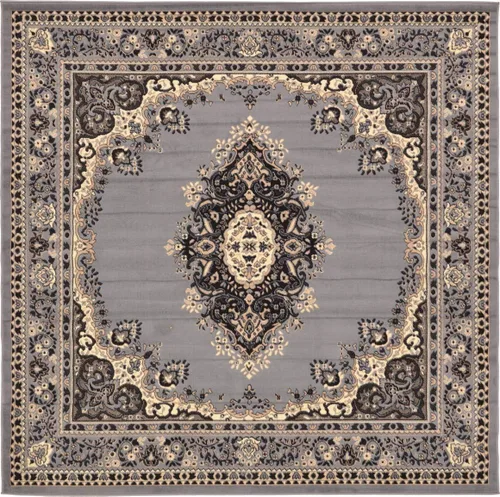 Vista 106 de Unique Loom - Alfombra de área estilo persa tradicional de la colección Reza, de 2 pies 2 pulgadas x 3 pies, colores negro y beige