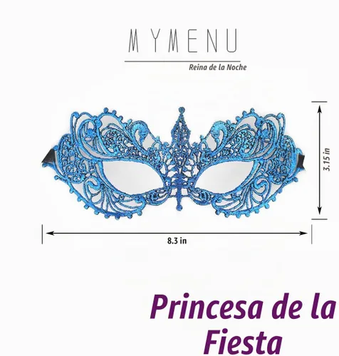Vista 3 de MYMENU Máscara de mascarada para mujeres, máscara de encaje veneciano para ojos para fiesta, baile de graduación, baile, disfraz, Mardi Gras