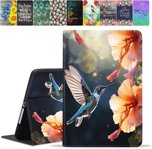 Vista 45 de Funda para Samsung Galaxy Tab A8 de 10.5 pulgadas (SM-X200/X205/X207), funda de piel sintética premium con función de encendido automático