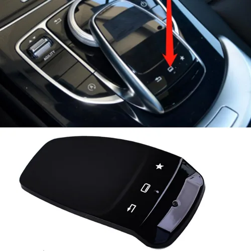 Vista 6 de Cubierta negra del panel táctil del controlador central para Mercedes Benz GLC Clase W253 2015-2021