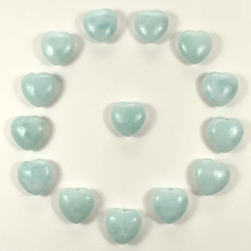 Vista 8 de 1PC Aguamarina Corazón Natural Azul Lechoso Berilo Piedra Preciosa Cristal Mineral Coleccionable Decoración Espécimen Reiki - Brasil