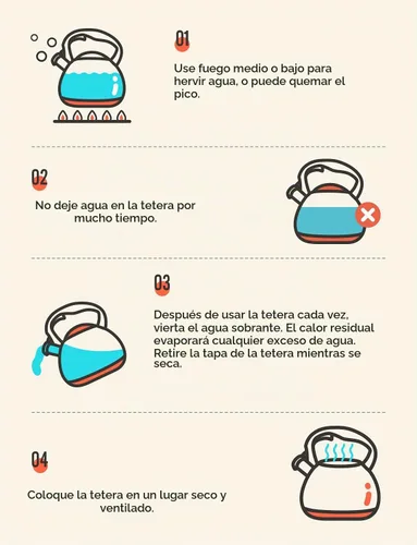 Vista 7 de BELANKO Hervidor de té de 2.7 cuartos de galón para estufas, tetera de acero inoxidable de grado alimenticio con silbato fuerte, mango de madera