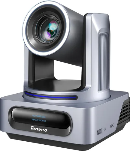 Vista 10 de Tenveo Cámara PTZ NDI, humanoide AI y seguimiento automático facial, zoom óptico 20X, 3G-SDI/HDMI/USB3.0/LAN (PoE) transmisión en vivo con luz