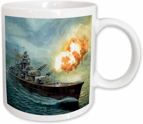 Vista 11 de 3dRose Painting Of Battleship Bismark.jpg 11oz Two-Tone Black Mug