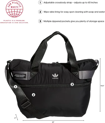 Vista 2 de adidas Originals Bolsa acolchada para compras Negro - Bolsa de compras inflada