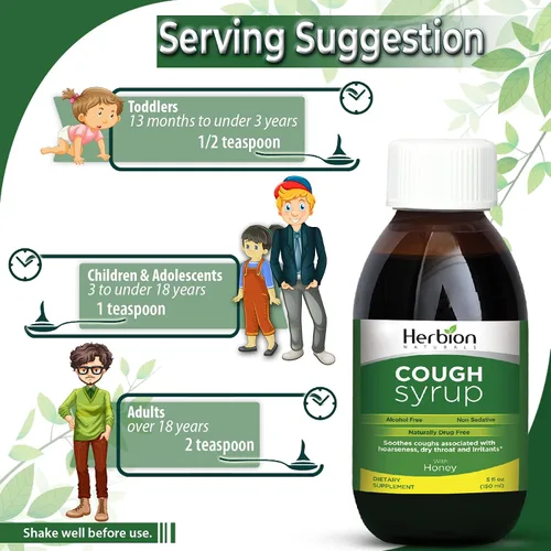 Vista 6 de HERBION Naturals - Jarabe para la tos con miel, 5 onzas líquidas, alivia la tos y alivia el dolor de garganta, optimiza el sistema inmunológico