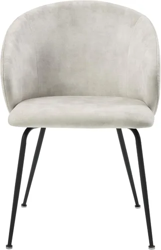 Vista 5 de Lexicon Juego de 2 sillas de comedor, modernas sillas de cocina y comedor, asiento acolchado tapizado de terciopelo, respaldo redondo, sin brazos