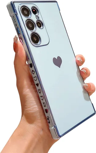 Vista 196 de phylla Funda de teléfono compatible con Samsung Galaxy A12 de 6.5 pulgadas, lindo corazón chapado en oro, elegante funda de lujo para mujer