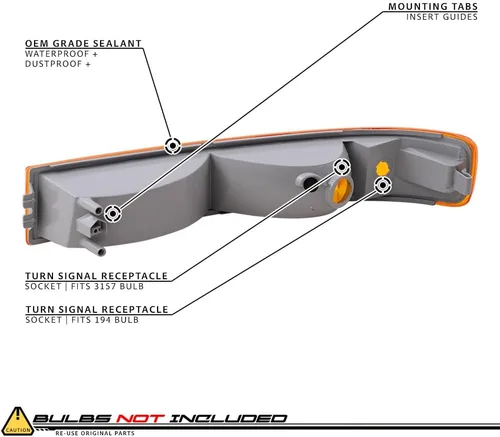 Vista 3 de Repuestos para luces de giro de Chevy Express - 1 par
