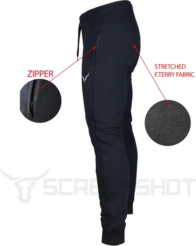 Vista 5 de SCREENSHOT Pantalones deportivos de entrenamiento para hombre de alta calidad, ajustados, pantalones deportivos para gimnasio