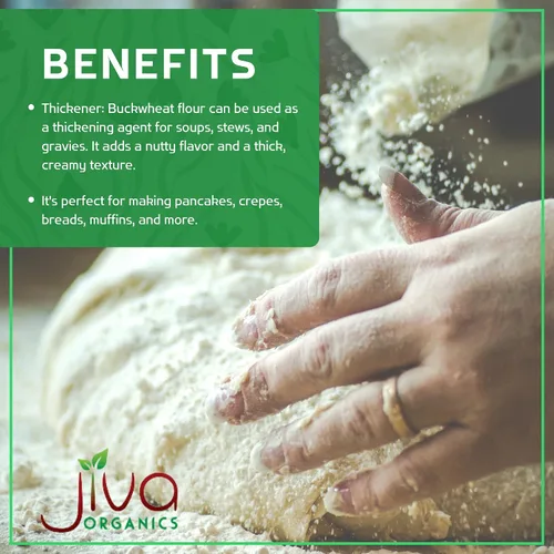 Vista 11 de Jiva Organics Harina de trigo sarraceno (oscuro), bolsa de 2 libras, vegano, sin OMG, kuttu, sabor terroso