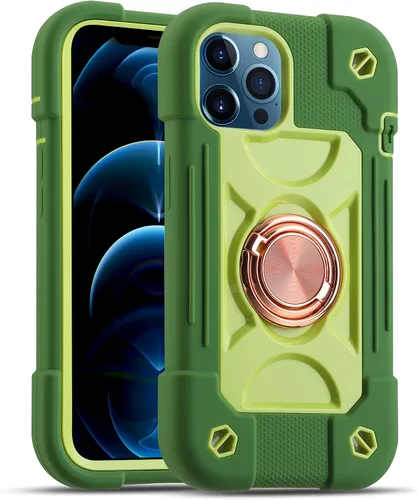 Vista 28 de MARKILL Funda compatible con iPhone Air de 6.5 pulgadas 2025 con soporte de anillo giratorio de 360 grados, protección contra caídas de grado