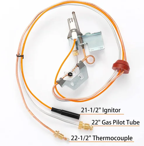Vista 3 de 9003542 Conjunto piloto del calentador de agua NAT montaje de quemador de gas reemplazar 100109295 9003542005 18324190 9003530 compatible con A.O