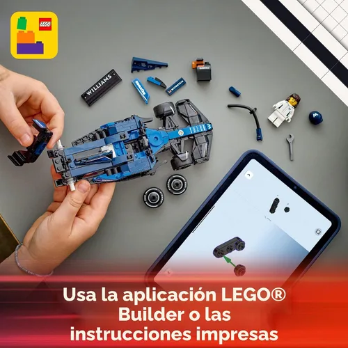 Vista 6 de LEGO Speed Champions Williams Racing FW46 F1 - Juego de construcción para niños, niños y niñas, a partir de 10 años, auto de juguete para fanáticos