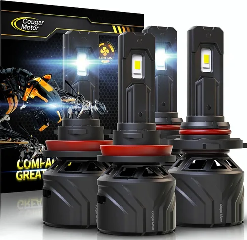 Vista 15 de Cougar Motor - Bombillas H4, 9003 luces antiniebla 6500K blancas sin polaridad para uso en carretera o todoterreno, enchufe y uso - Paquete de 2