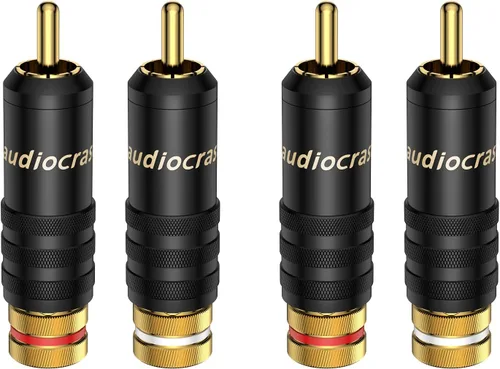 Vista 12 de Tertullus BFA - Enchufes tipo banana de 24 quilates chapados en oro de 24 quilates, bloqueo de doble tornillo para cine en casa, placa de pared