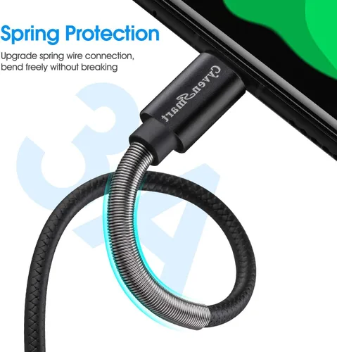 Vista 2 de [Paquete de 5 de 1 pie] Compatible con Samsung Galaxy S9 S10 S8 Plus Cable Cargador (Carga Rápida 3A), Cable Cargador TPE USB C Tipo C, USB A a Tipo