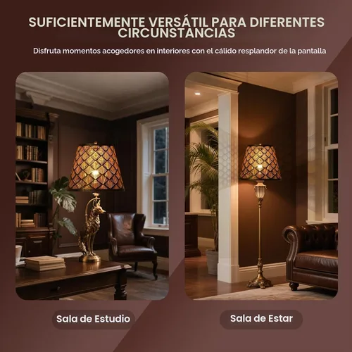 Vista 5 de ALUCSET Pantalla de lámpara de barril pequeño, reemplazo de pantalla de Bronce antiguo/flecha dorada
