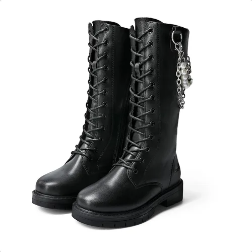 Vista 4 de DREAM PAIRS Botas altas hasta la rodilla para niñas, zapatos de equitación de invierno (niños pequeñosniños grandes)