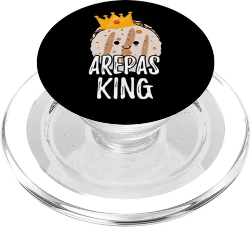 Vista 8 de Arepas King Venezolano Comida Tradicional Divertido Fabricante de Arepas PopSockets Adhesivo PopGrip