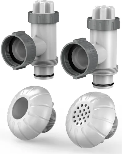 Vista 8 de POOLHACKER Piezas de piscina sobre el suelo, piezas de repuesto para piscinas para válvula de émbolo, kit de piezas de repuesto de puertos