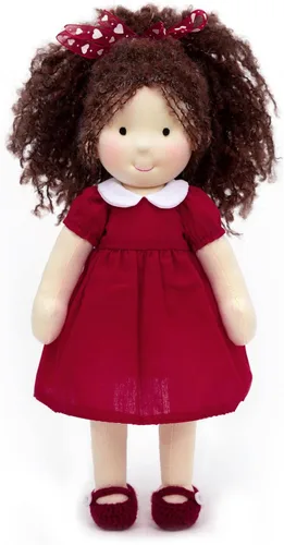 Vista 14 de BlissfulPixie Muñeca de trapo Waldorf Girl hecha a mano, ámbar, felpa suave de 12 pulgadas, ideal para bebés y niños pequeños