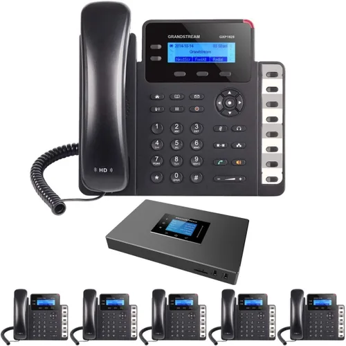 Vista 7 de Sistema telefónico comercial: paquete de inicio con correo de voz, asistente automático, extensiones de teléfono celular y remoto, grabación