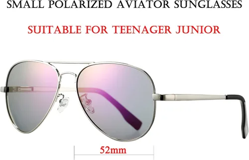 Vista 3 de PORADAY - Lentes de sol polarizados para hombres y mujeres con estilo aviador, armazón de metal, 100% protección UV400, 58 mm