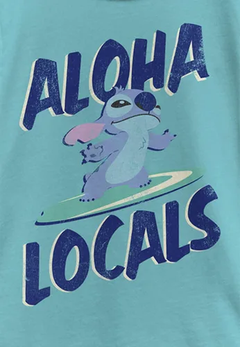 Vista 2 de Disney Lilo & Stitch Aloha Locals Stitch - Camiseta sólida para niña