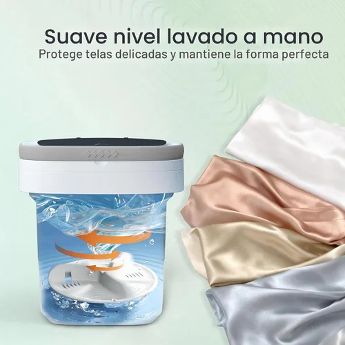 Vista 5 de Lavadora Portátil 20L - Mini Lavadora con Cesta Giratoria (Gris)