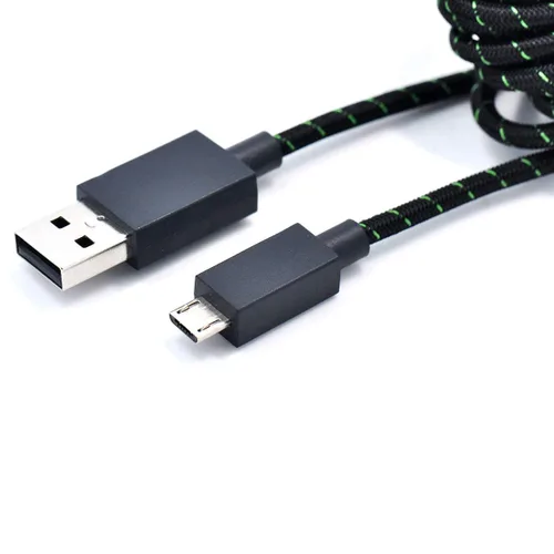 Vista 3 de Cable de carga micro USB trenzado de 8.9ft de largo para control de Microsoft Xbox One
