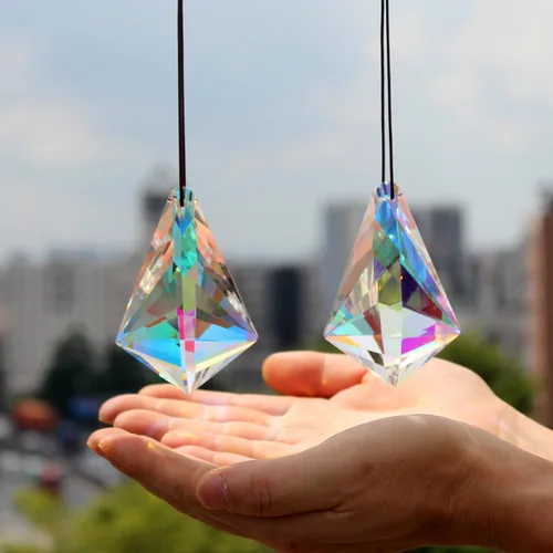 Vista 17 de STINO - 2 piezas prismas atrapasoles de bola de cristal de 4cm, atrapasoles colgantes con prisma de vidrio, creador de arcoíris para ventanas