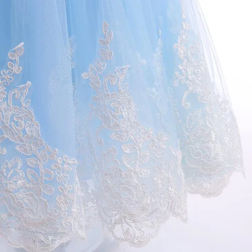 Vista 6 de Disfraz de princesa para niños y niñas, vestido largo de baile + peluca de hada, disfraz de Halloween, Navidad, carnaval, cosplay