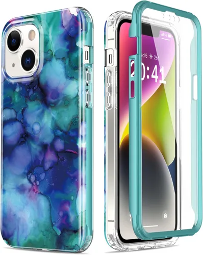 Vista 46 de Esdot Funda para iPhone 14 con Protector de Pantalla Integrado, Funda Resistente de Grado Militar con Diseños de Moda para Mujeres y Niñas, Funda